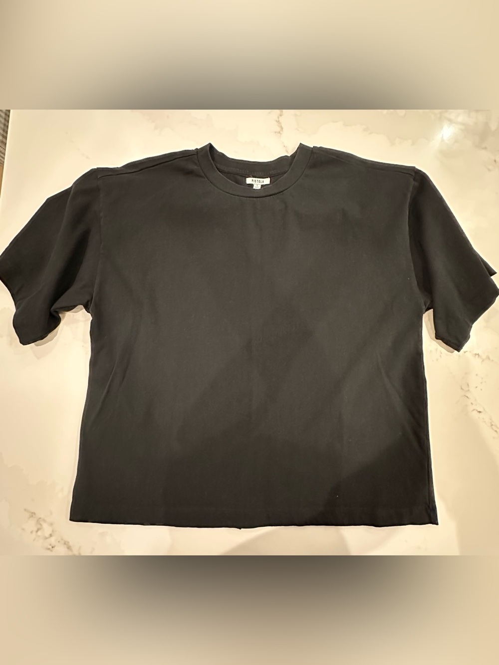 Pistola Black Crewneck Thick Jersey w/Slit Back